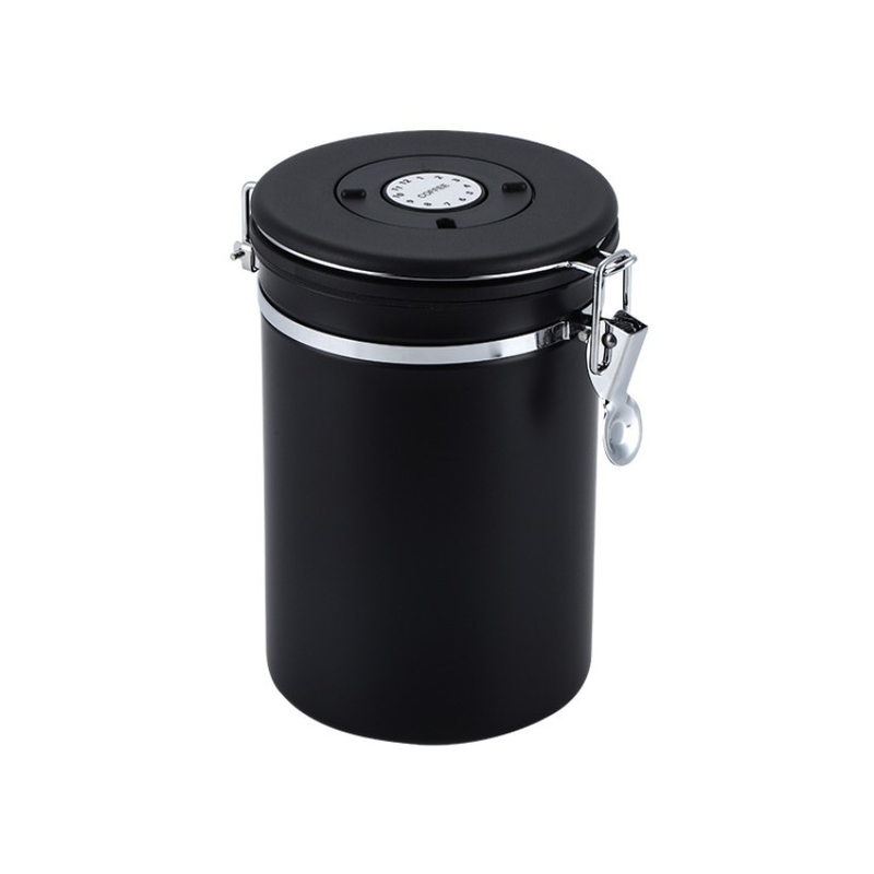500g Bus van roestvrij staal de Essentiële Barista Tools Coffee Airtight met de Klep en de Lepel van Co2